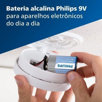 Philips bateria 9V 6LR61 Power Alkaline 1 unidade