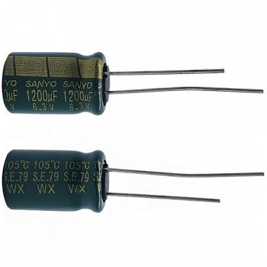 6ME1200WX-KIT10 Capacitor eletrolitico SANYO 1200uF 6.3V (Kit 10x)