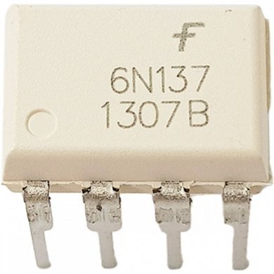 6N137 Acoplador optico isolado 10MBps PDIP8 PTH