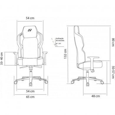 70000 Cadeira Gamer Elements Magna Linho Preta