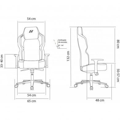 Cadeira Gamer Elements Magna Linho Cinza Claro