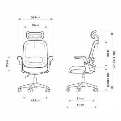 70038 Cadeira Elements Astra Ergonômica Preta