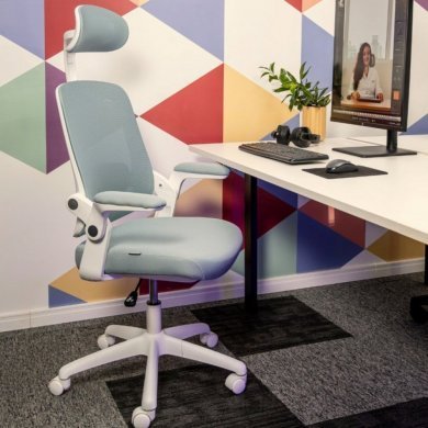 70042 Cadeira Elements Astra Ergonômica Verde e Branca