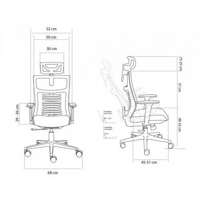 70046 Cadeira Office Elements Vertta Pro Preta