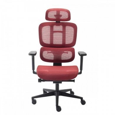 70065 Cadeira Elements Sophy Preta e Vermelha Braços 3D