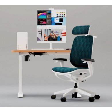 70095 Cadeira Office Elements Joplin Branca e Verde