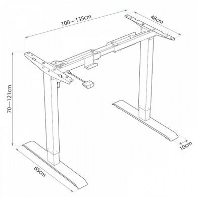 70099 Elements Mesa Ergonomica Elements Misch preta