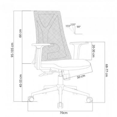 Cadeira Elements Olympia Branca e Amarela Braços 3D