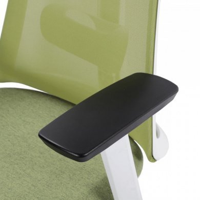 Cadeira Elements Olympia Branca e Verde Braços 3D