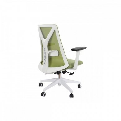 Cadeira Elements Olympia Branca e Verde Braços 3D