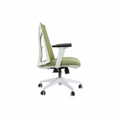 Cadeira Elements Olympia Branca e Verde Braços 3D