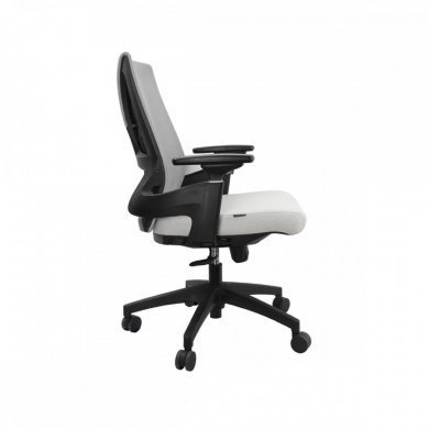 70331 Cadeira Elements Helene Preta e Cinza Braços 3D