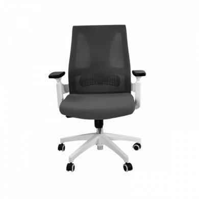 Cadeira Elements Helene Branca e Grafite 3D