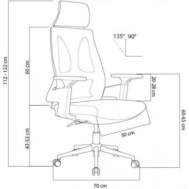 70337 Cadeira Elements Helene Special Branca Cinza Claro