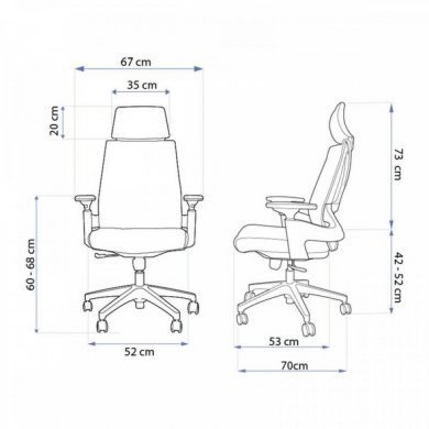 Cadeira Elements Helene Special Branca e Azul