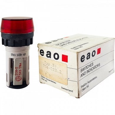 704.022.2 Atuador EAO 29MM redondo vermelho translúcido