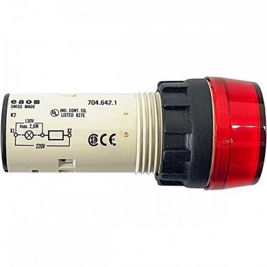 704.022.2 Atuador EAO 29MM redondo vermelho translúcido