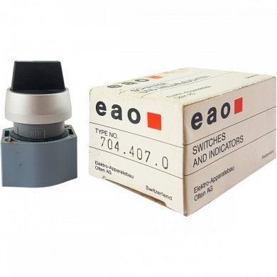 704.407.0 Atuador EAO 29MM alumínio preto 3 posições