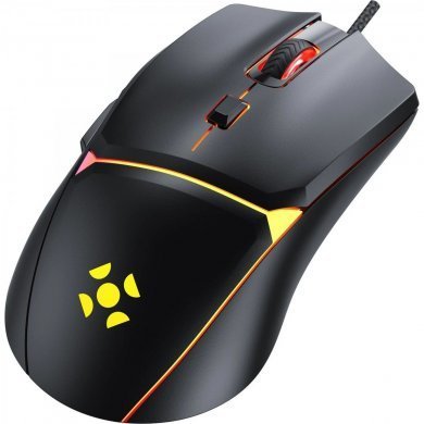 70526 Fortrek mouse gamer Crusader RGB 12800DPI com fio preto