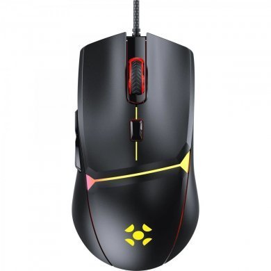 70526 Fortrek mouse gamer Crusader RGB 12800DPI com fio preto