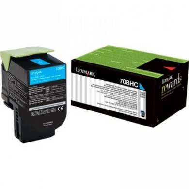70C8HC0 Cartucho Toner Lexmark Ciano 708HC
