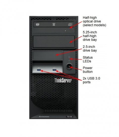 サーバー Lenovo ThinkServer TS150 Servidor Lenovo Thinkserver TS150 - Intel Xeon E3-1225 - 8GB RAM