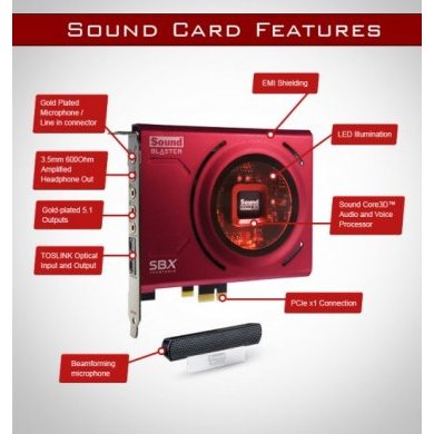 70SB150000000 Creative Placa de Som Sound Blaster Z