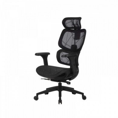 71468 Cadeira Ergonômica Elements Siggy Preta 100% Mesh