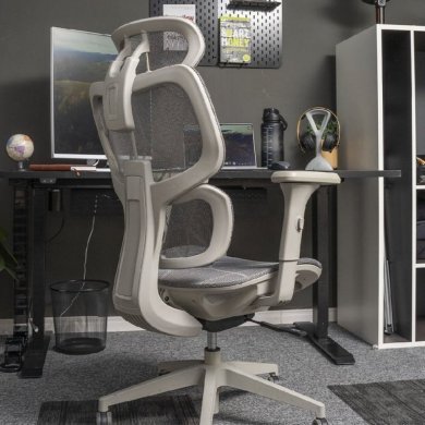 71469 Cadeira Ergonômica Elements Siggy Cinza 100% Mesh