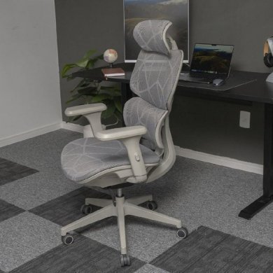 71469 Cadeira Ergonômica Elements Siggy Cinza 100% Mesh