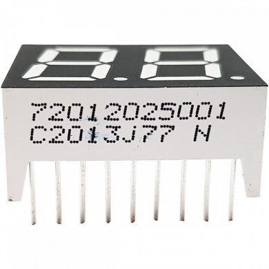 72012025001 Display 7 segmentos duplo verde 2VCC (Kit 5x)