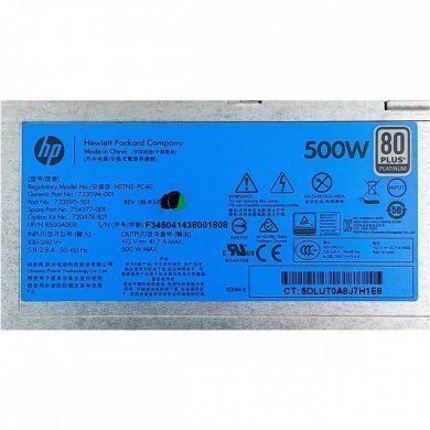 HPE fonte redundante 500W ML350 DL360/380 G9