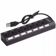 Hub USB 7 portas 2.0 com Chave de Energia 
