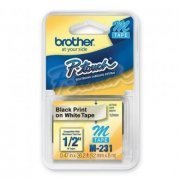 Fita Rotulador Brother MK-231 M231 12mm 8m preto sobre branc ...