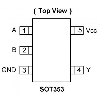 74AUP1G32SE-7 5x 74AUP1G32SE Porta Logica OR 2 entradas SOT353