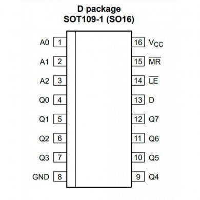 74HC259D Ci 74HC CMOS 6V SOIC16 (Kit com 10x und)
