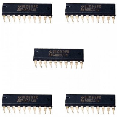 74HC374N CI 74HC374N Flip Flop 3 estados DIP20 (Kit 5x)