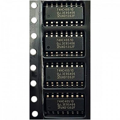 CI 74HC4051D mux demux analógico SOIC16 (Kit 4x un)