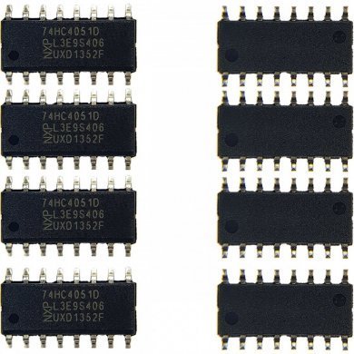 74HC4051D(BJ) CI 74HC4051D mux demux analógico SOIC16 (Kit 4x un)