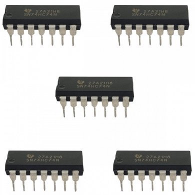 74HC74N CI 74HC74N Flip Flop Dual DIP20 (Kit 5x)