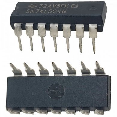 74LS04N CI 6x porta inversora HEX inverter DIP14 (Kit 5x)