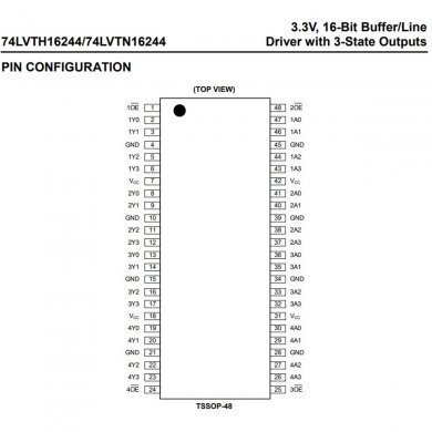 74LVTH16244 Kit 3x Ci 6 Bit Buffer Line Driver 3 State Outputs TSSOP-48