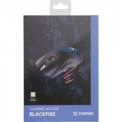 75683 Fortrek mouse gamer Blackfire RGB 6 botões 7200DPI preto