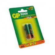 GP Batteries 2x Pilha Recarregavel GP AAA 750mAh Hi-P