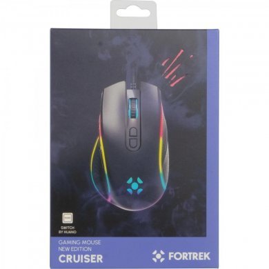 77245 Fortrek mouse gamer Cruisesr RGB 12000DPI USB preto