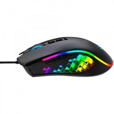 77246 Fortrek mouse gamer Vickers 6 botões 8000DPI com fio preto