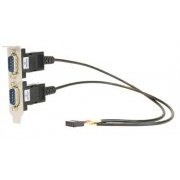 Conversor Naxos 1x USB para 2x Seriais Perfil Baixo (Aleta 08 cm)
