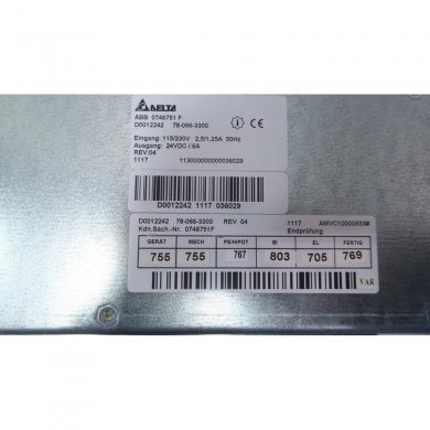 78-066-3300 Fonte ABB entrada 115/230V saída 24VDC 6A