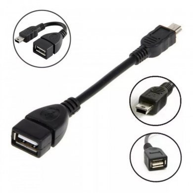 7.4.90211 Cabo USB-A F x USB Mini 5 pinos 1.1/2.0 14cm