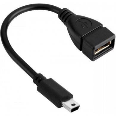7.4.90211 Cabo USB-A F x USB Mini 5 pinos 1.1/2.0 14cm
